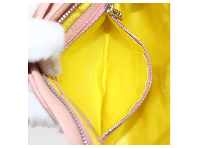Fendi Borsa a Spalla Mamma Bucket in Pelle Rosa Argento Auth BAZ529 - vista 28
