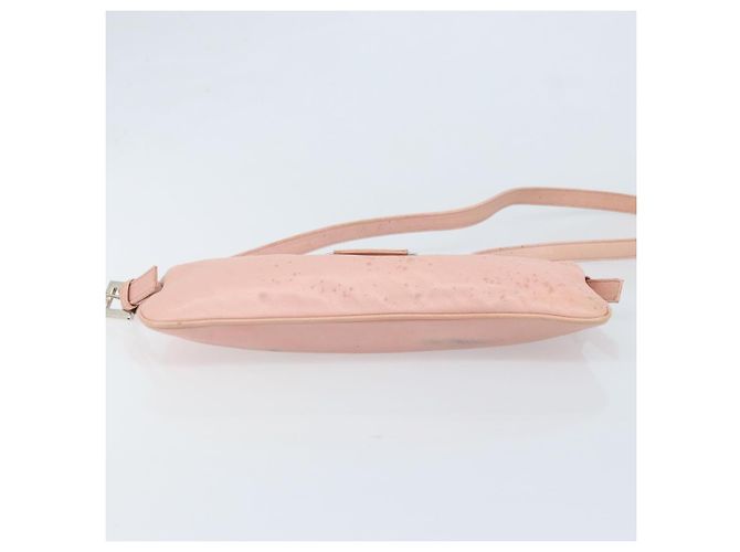 Fendi Borsa a Spalla Mamma Bucket in Pelle Rosa Argento Auth BAZ529 - vista 5