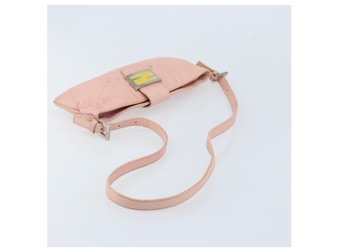 Fendi Borsa a Spalla Mamma Bucket in Pelle Rosa Argento Auth BAZ529 - vista 7