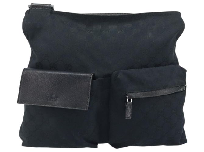 Borsa a Spalla Gucci GG Canvas Web Sherry Line Nera Rossa Verde 169937 Auth YKZ350 Nero Rosso - vista 13