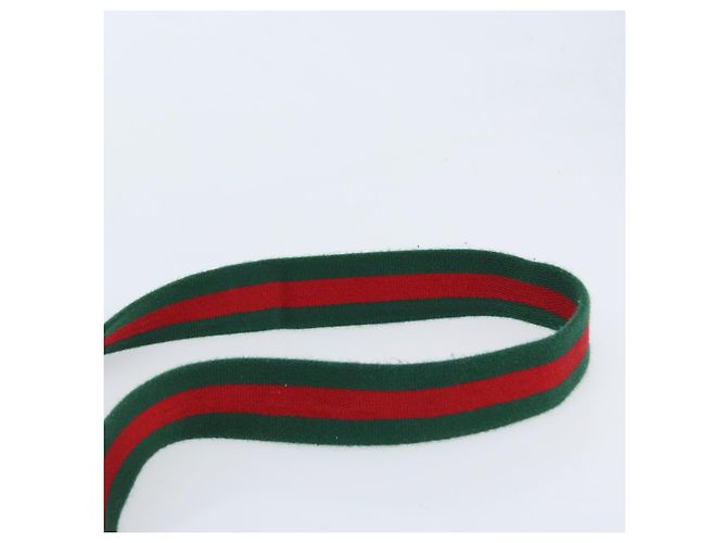 Borsa a Spalla Gucci GG Canvas Web Sherry Line Nera Rossa Verde 169937 Auth YKZ350 Nero Rosso - vista 8