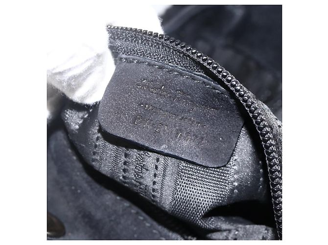 Borsa a mano Salvatore Ferragamo in suede nero argento Auth BA11561 - vista 12