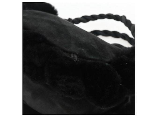 Borsa a mano Salvatore Ferragamo in suede nero argento Auth BA11561 - vista 14
