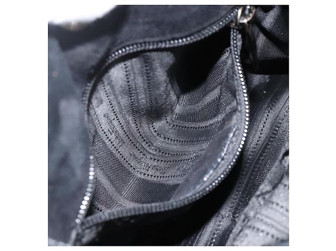 Borsa a mano Salvatore Ferragamo in suede nero argento Auth BA11561 - vista 21