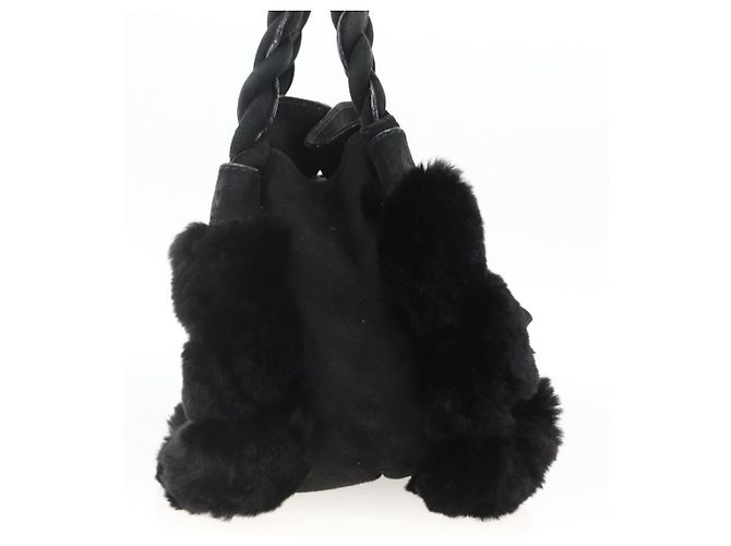 Borsa a mano Salvatore Ferragamo in suede nero argento Auth BA11561 - vista 3