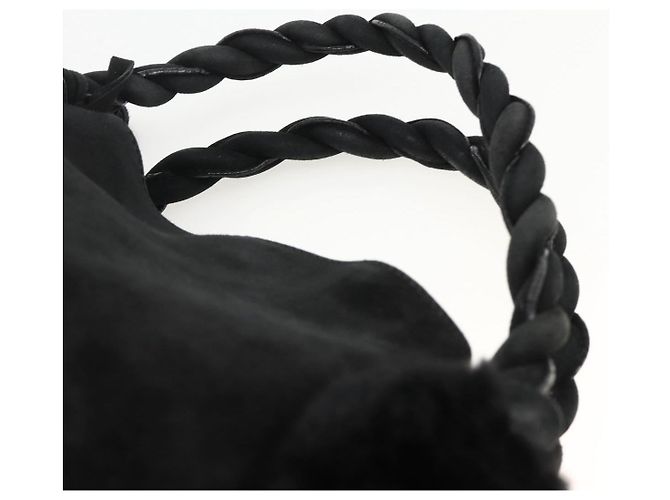 Borsa a mano Salvatore Ferragamo in suede nero argento Auth BA11561 - vista 8