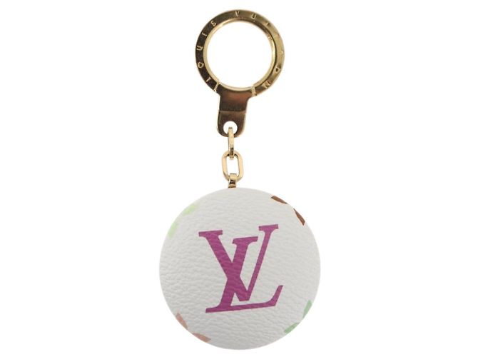 LOUIS VUITTON Charm Astropill Monogram Multicolore Bianco M51911 LV Auth BA11974V - vista 2