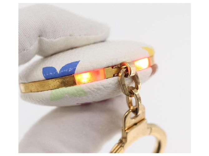LOUIS VUITTON Charm Astropill Monogram Multicolore Bianco M51911 LV Auth BA11974V - vista 8