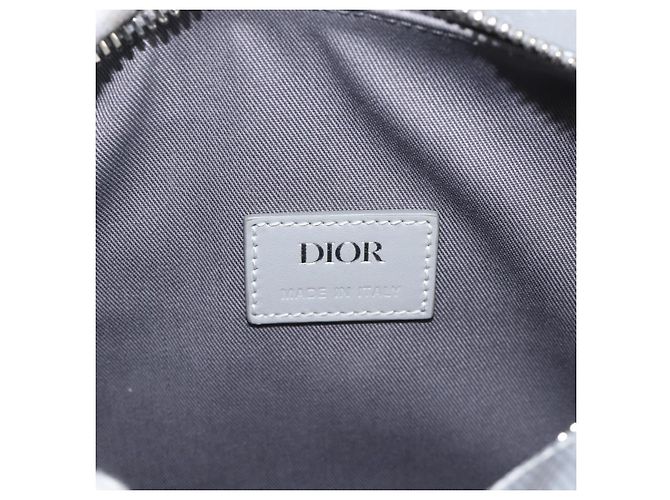 Borsa a Spalla Rango 22 in Tela PVC Grigio Argento Christian Dior Auth 174428SAM Marrone - vista 19