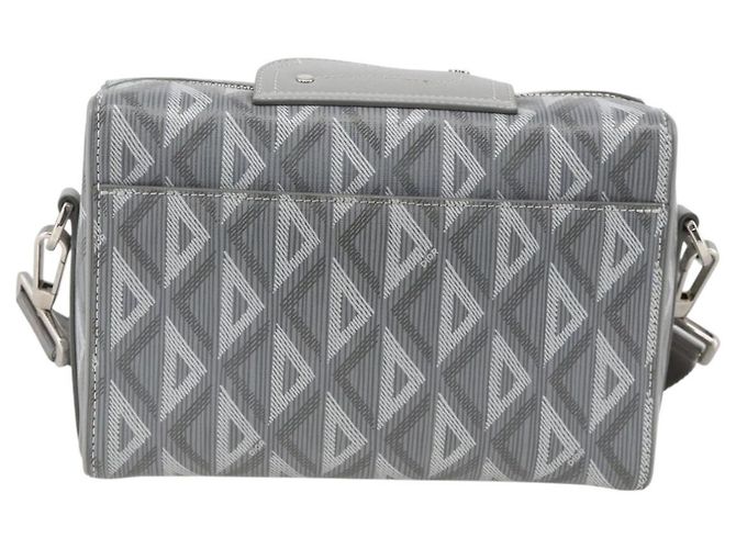 Borsa a Spalla Rango 22 in Tela PVC Grigio Argento Christian Dior Auth 174428SAM Marrone - vista 2