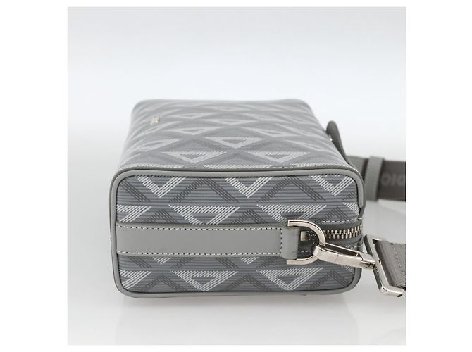 Borsa a Spalla Rango 22 in Tela PVC Grigio Argento Christian Dior Auth 174428SAM Marrone - vista 4