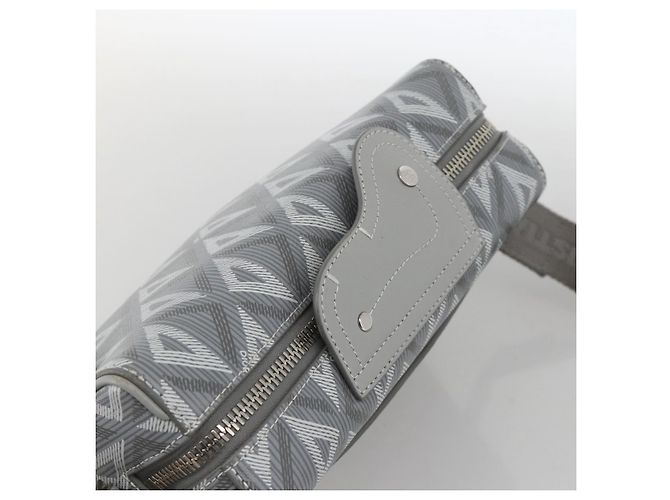 Borsa a Spalla Rango 22 in Tela PVC Grigio Argento Christian Dior Auth 174428SAM Marrone - vista 6