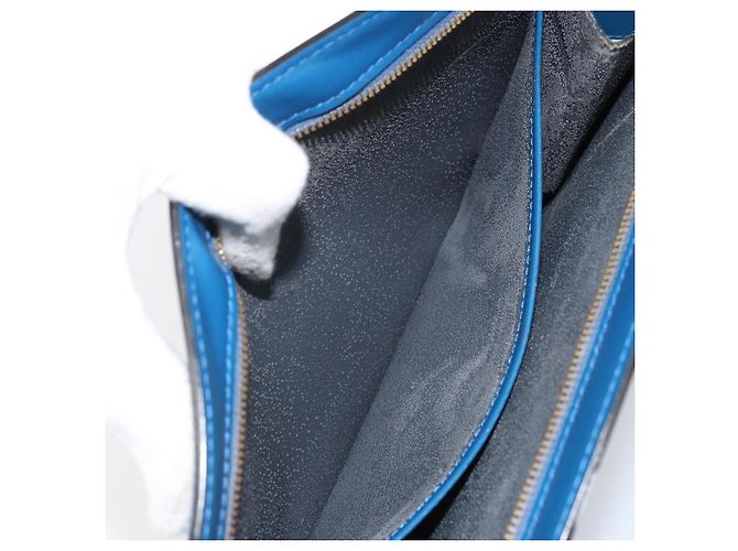 LOUIS VUITTON Pochette Crete Epi Blu M48405 LV Auth BAZ283 - vista 11