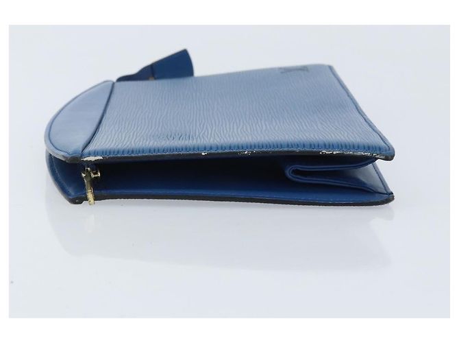 LOUIS VUITTON Pochette Crete Epi Blu M48405 LV Auth BAZ283 - vista 4