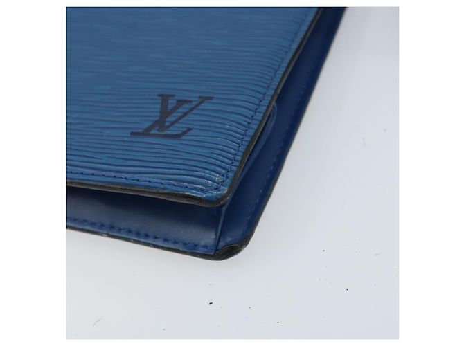 LOUIS VUITTON Pochette Crete Epi Blu M48405 LV Auth BAZ283 - vista 7
