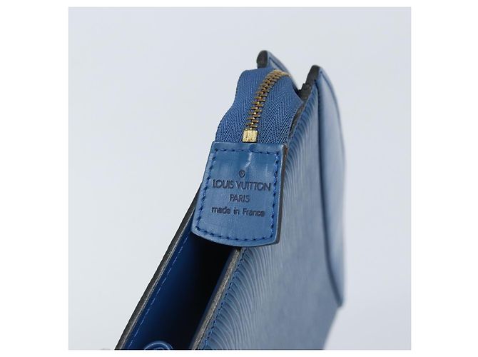 LOUIS VUITTON Pochette Crete Epi Blu M48405 LV Auth BAZ283 - vista 8