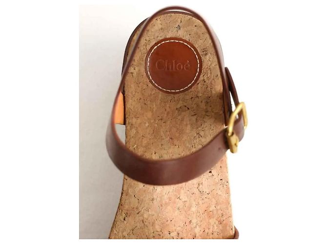 Mules Chloé em couro marrom 36 - vista 5