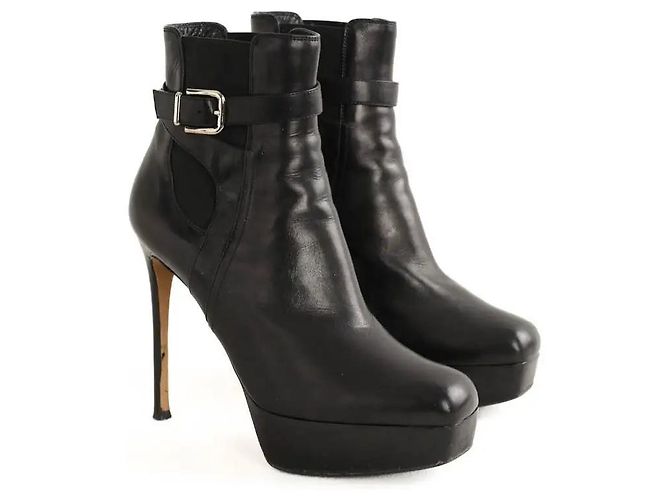 Gianvito Rossi Botas negras con hebilla Negro - vista 3