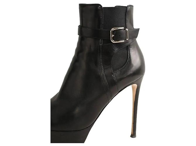 Gianvito Rossi Botas negras con hebilla Negro - vista 4