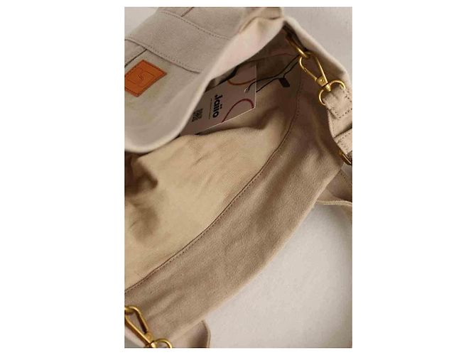 Borsa a tracolla Soeur in tessuto beige - vista 7
