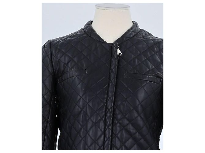 Maje Schwarze Lederjacke - Ansicht 2