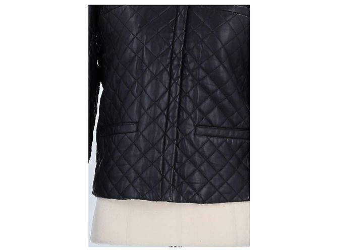 Maje Schwarze Lederjacke - Ansicht 3