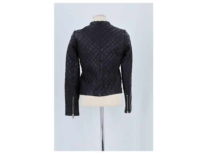 Maje Schwarze Lederjacke - Ansicht 6