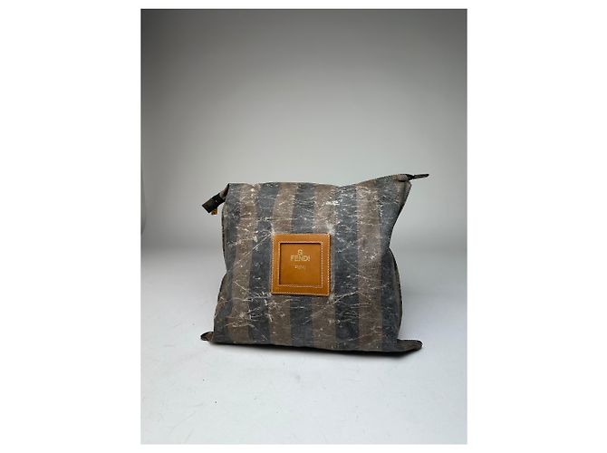 Borsa Mini Stripes Vintage Fendi Marrone Nero - vista 10