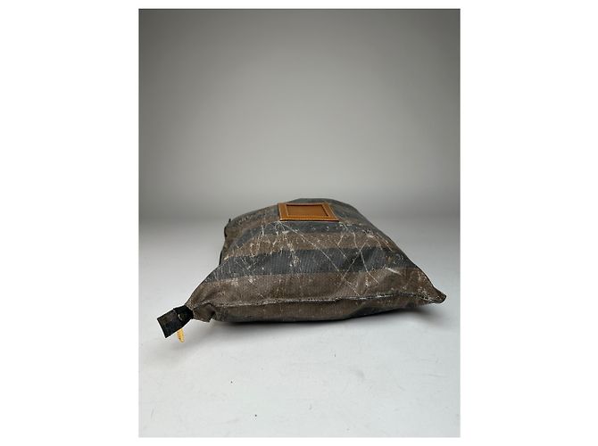 Borsa Mini Stripes Vintage Fendi Marrone Nero - vista 5