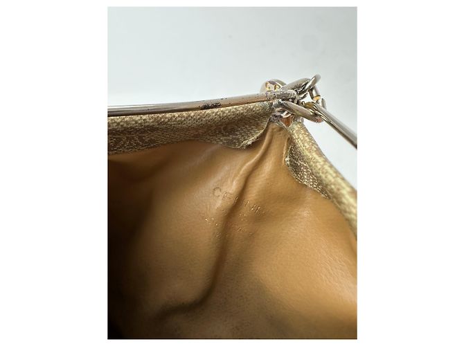 Céline Borsa in pelle monogramma Triomphe vintage Celine Paris Beige - vista 5
