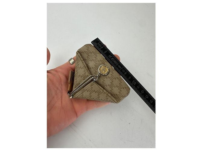 Céline Borsa in pelle monogramma Triomphe vintage Celine Paris Beige - vista 7