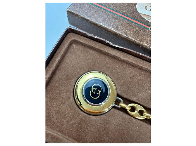 Pendente Chiave Vintage Gucci GG Oro Nero D'oro - vista 4