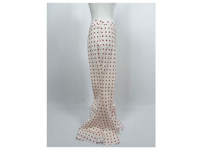 Autre Marque Pantalón Paloma Blanco con Lunares Roja - vista 3