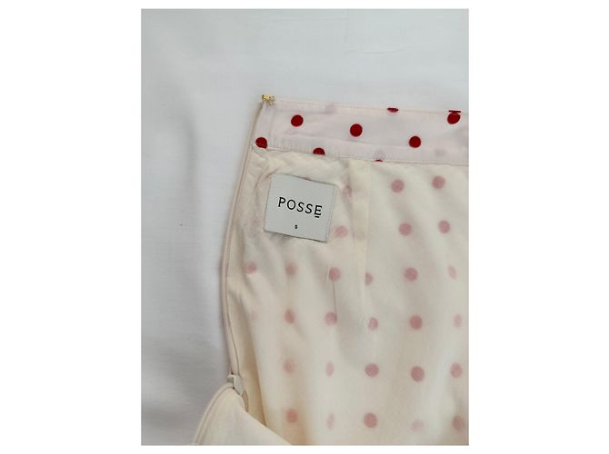 Autre Marque Pantalón Paloma Blanco con Lunares Roja - vista 5