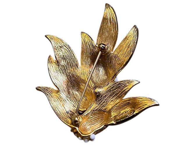 Spilla a forma di fiore dorato Schiaparelli - vista 4