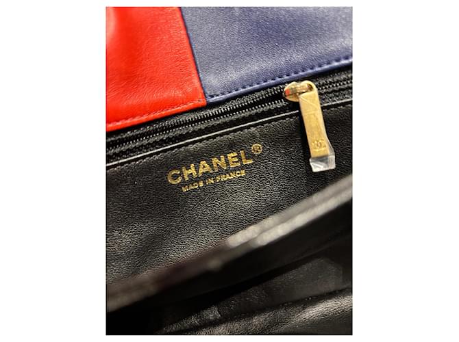 Borsa a tracolla Colorblock Chanel Nero Bianco Rosso Blu - vista 3