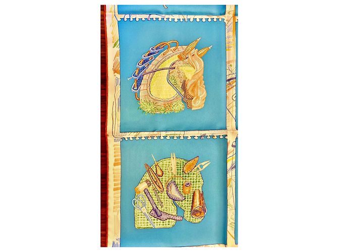 Hermès: Quadrato/Foulard "Chvaloscope" Nuovo con Etichetta Multicolore - vista 11