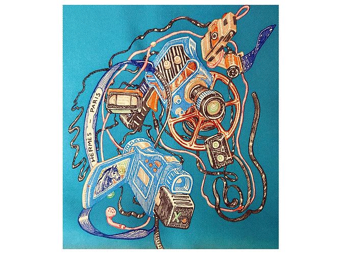 Hermès: Quadrato/Foulard "Chvaloscope" Nuovo con Etichetta Multicolore - vista 9