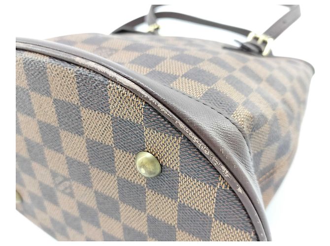 Bucket Borsa a secchiello Damier MM Louis Vuitton Marrone - vista 5