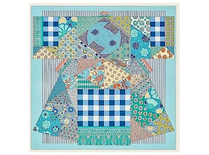 Hermès: Quadrato/Foulard "L'Arte del Sarasa" Nuovo con Etichetta Multicolore - vista 2