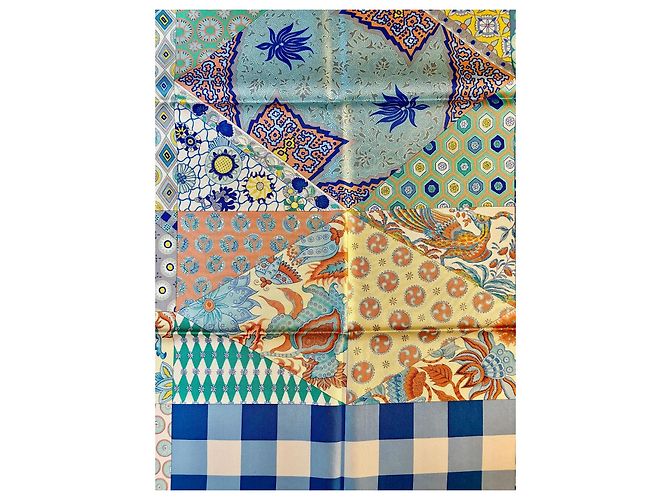 Hermès: Quadrato/Foulard "L'Arte del Sarasa" Nuovo con Etichetta Multicolore - vista 9