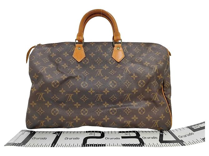 Borsa a mano Speedy Louis Vuitton in tela Monogram 40 Marrone - vista 2