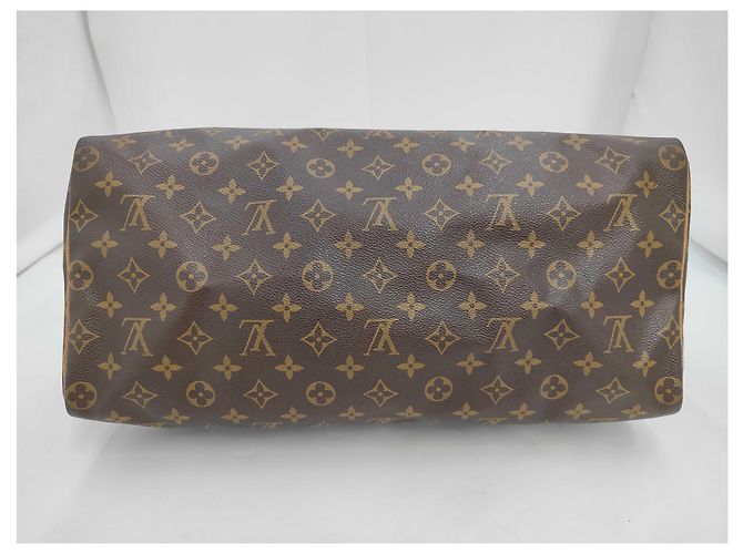 Borsa a mano Speedy Louis Vuitton in tela Monogram 40 Marrone - vista 4