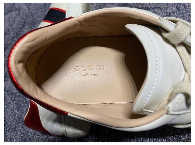 Sneakers Gucci Ace con dettaglio Web Bianco Rosso - vista 5