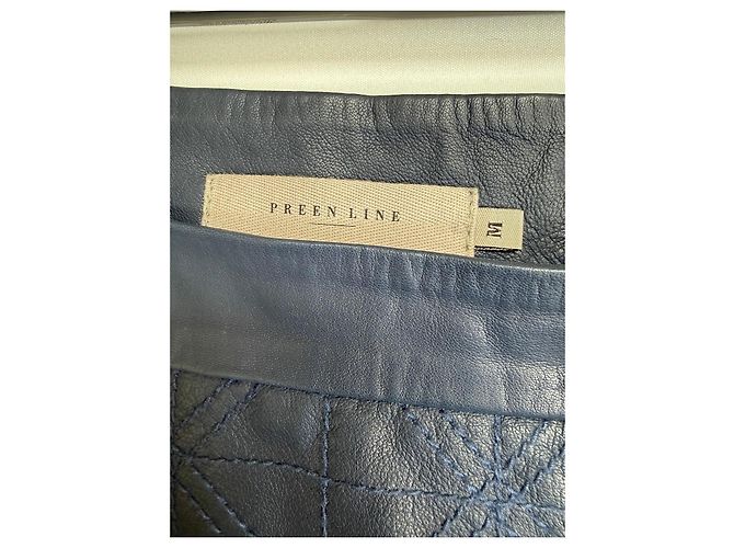 Autre Marque Falda de cuero Preen Line Arena Azul oscuro - vista 2