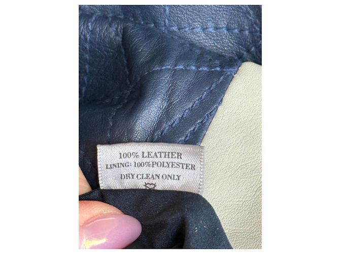 Autre Marque Falda de cuero Preen Line Arena Azul oscuro - vista 3