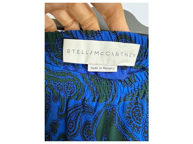 Autre Marque Pantalones de seda con estampado paisley Stella McCartney Azul Verde - vista 2