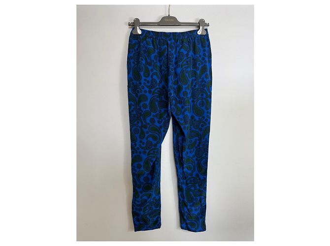 Autre Marque Pantalones de seda con estampado paisley Stella McCartney Azul Verde - vista 3