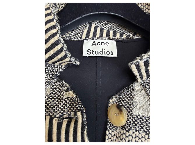 Autre Marque Blazer Patchwork Acne Studios Negro Beige Metálico - vista 2
