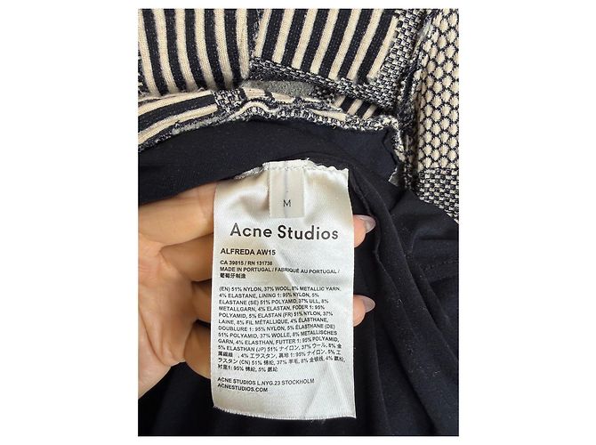 Autre Marque Blazer Patchwork Acne Studios Negro Beige Metálico - vista 3